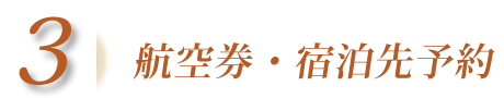 3.航空券・宿泊先予約