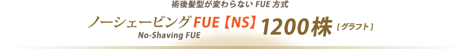術後髪型が変わらないFUE方式