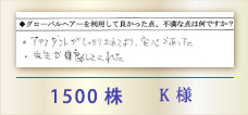 1500株 K様