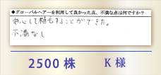 2500株 K様