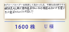 1600株 U様