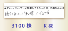 3100株 K様
